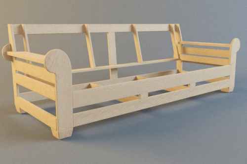 Okvir kauča od drva