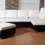 Contrast white and black sofa