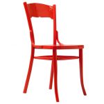 Czerwone wiedeńskie krzesło zrób to sam