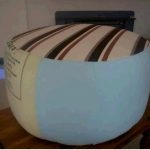 Round ottoman from the bottle do it yourself