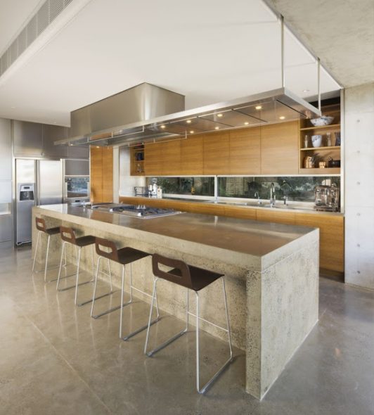 Concrete kitchen countertop na ibalik