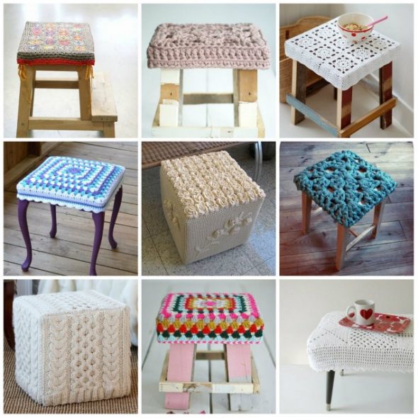 Square stool covers