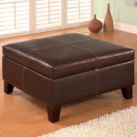 Square low ottoman with lid