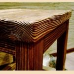 Antique furniture is made of wood, brushed