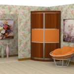 Small corner cabinet - a bright accent to the room