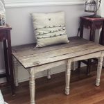 Small coffee table with beautiful staining