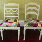 Original cushions for chairs in the technique of patchwork