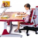 Desk and chair growing with the child