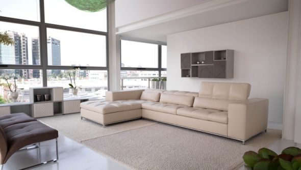 Big beige sofa