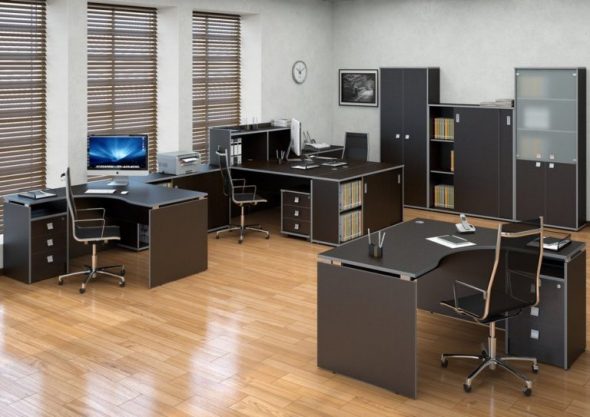 Convenient location of office desks