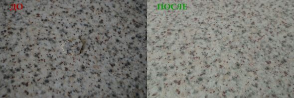 Restoration of marbled countertops