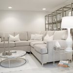Chic white sofa for the living room bedroom