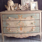 Chic chest with staining in two colors