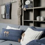 Blue and white decor for the living room