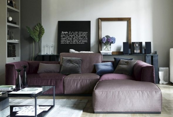 Modernong sofa na sulok