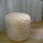 Stylish soft and fluffy ottoman with your own hands