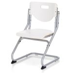 Chair with a metal frame for the student