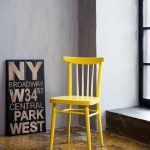 Chair in bright yellow