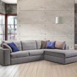 Corner sofa para sa living room sa estilo ng loft