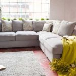 Corner sofa para sa isang maaliwalas na living room