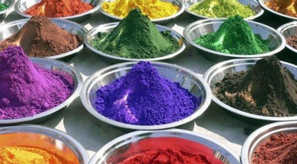 A special pigment is added to the mixture.