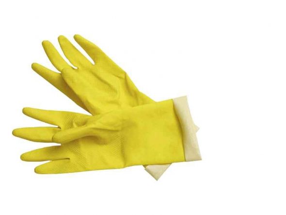 Protective rubber gloves