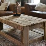 Wooden pallets for the table for the living room do it yourself