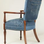 Denim seat for an old chair