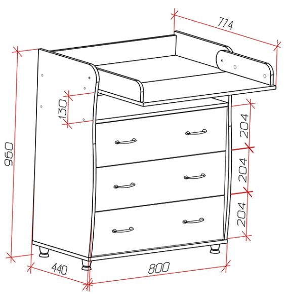 Drawing of the chest