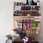 Beautiful shelf for spices and kitchen utensils