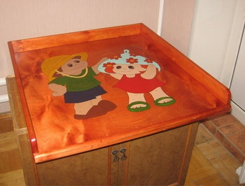 Beautiful bright changing table