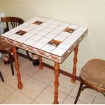 Handmade square table for dining area