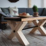 Kwadratowy stół w stylu loft zrób to sam
