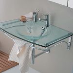 Unusual glass sink for the bathroom