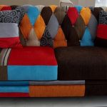 Ovanlig patchwork design soffa gör det själv