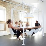 Unusual designer table swing