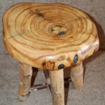 Unusual stool made of wood
