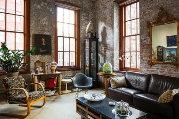Originality style loft in the design of the room