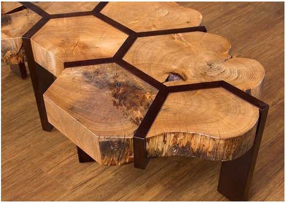 Oryginalny stół o strukturze plastra miodu