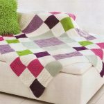 Hand-knitted plaid will add comfort and warmth to the interior
