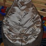 Homemade chair bag with flowers