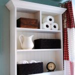Bathroom cabinet with open shelves