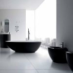 Modern bath in the style of minimalism