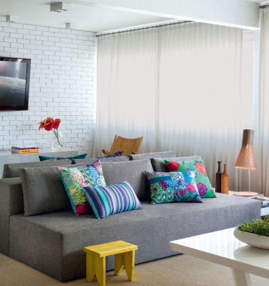 Modern sofa gray tones