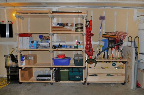 Shelving with shelves