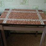 Tile mosaic table