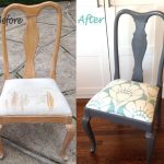 Chair with backrest and padded seat before and after the upgrade.