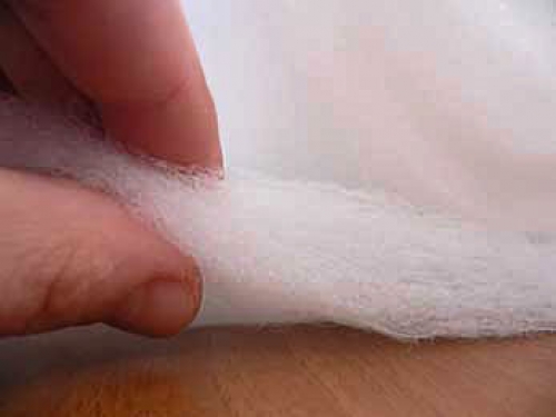 Thickness, density and structure of the padding polyester