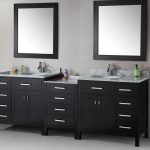 Bathroom cabinets and mirrors in the same style
