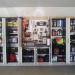 Convenient closed shelving for the garage